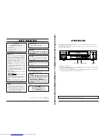 Preview for 2 page of JVC SR-L910E Instructions Manual