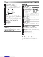 Preview for 12 page of JVC SR-VS10U - Dual Format Mini-dv/s-vhs Recorder Instructions Manual