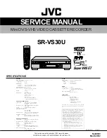 Preview for 1 page of JVC SR-VS30U Service Manual