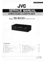 Preview for 1 page of JVC TD-W220 SERIES Service Manual