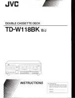 JVC TDW118BK - Dual Cassette Deck Instruction Manual preview