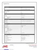 Предварительный просмотр 2 страницы JVC TH-BC3 Specification Sheet