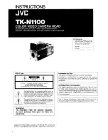 JVC TK-N1100U - Color/monochrome 2-ccd Camera Instructions Manual предпросмотр