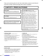 Предварительный просмотр 2 страницы JVC TM-1600SU - Color Monitor Instructions Manual