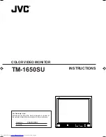 JVC TM-1650SU - Color Monitor Instructions Manual preview