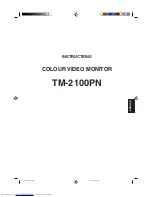 Preview for 3 page of JVC TM-2100PN Instructions Manual