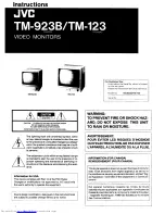 Preview for 1 page of JVC TM-923U - High Resolution B/w Monitor Instructions