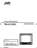 Preview for 1 page of JVC TM-A130SU - Color Monitor Instructions Manual