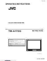 Предварительный просмотр 1 страницы JVC TM-A170 Operating Instructions Manual