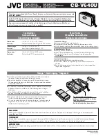 JVC TRAVEL POUCH INSTRUCTIONS KAMERA-TASCHE GEBRAUCHSANLEITUNG ETUI DE TRANSPORT INSTRUCTIONS CB-V640U Instructions предпросмотр