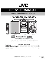 Предварительный просмотр 1 страницы JVC UX-S20EN Service Manual