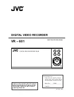 Предварительный просмотр 1 страницы JVC VR 601 Instruction Manual