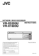 Preview for 1 page of JVC VR-X1600U Instructions Manual