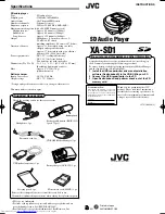 JVC XA-SD1 Instructions Manual preview