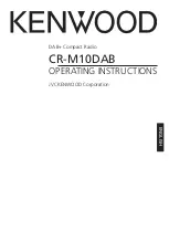 JVCKENWOOD CR-M10DAB Operating Instructions Manual preview