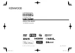 JVCKENWOOD KENWOOD DDX7050BT Instruction Manual предпросмотр