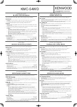 JVCKENWOOD Kenwood KMC-54WD Instruction Manual preview