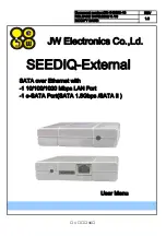 Предварительный просмотр 1 страницы JW Electronics Co., Ld. SEEDIQ-External User Manual