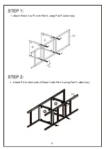 Предварительный просмотр 4 страницы JWA AMELIE 75120 Assembly Instructions Manual