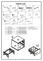 Preview for 3 page of JWA Aosta 75132 Assembly Instruction Manual