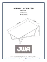 Preview for 1 page of JWA Chantilly 71135 Assembly Instruction Manual