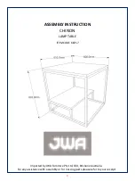 JWA CHINON 68717 Assembly Instruction Manual предпросмотр