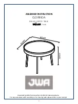 Предварительный просмотр 1 страницы JWA CLORINDA 73018 Assembly Instruction Manual