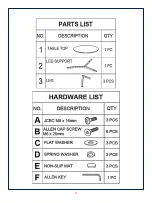 Предварительный просмотр 3 страницы JWA DARLINGTON 68950 Assembly Instruction Manual