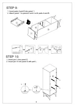 Предварительный просмотр 9 страницы JWA DEAN 75111 Assembly Instruction Manual