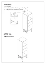 Предварительный просмотр 12 страницы JWA DEAN 75111 Assembly Instruction Manual