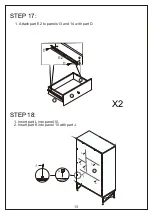 Предварительный просмотр 13 страницы JWA Dean 75112 Assembly Instruction Manual