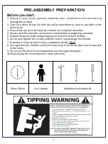 Preview for 2 page of JWA FAIRHOPE 2 70170 Assembly Instruction Manual