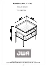 Предварительный просмотр 1 страницы JWA FOWLER 74686 Assembly Instruction Manual