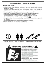 Предварительный просмотр 2 страницы JWA FOWLER 74686 Assembly Instruction Manual