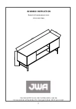 JWA Frederick Entertainment 73666 Assembly Instruction Manual предпросмотр