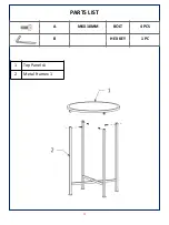 Preview for 3 page of JWA GRANT 71650001 Assembly Instruction Manual