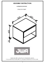 Предварительный просмотр 1 страницы JWA HARMON 74687 Assembly Instruction Manual