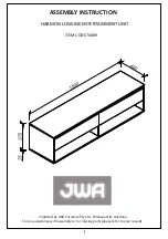 JWA HARMON LOWLINE ENTERTAINMENT UNIT 74689 Assembly Instruction Manual preview