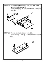 Preview for 17 page of JWA Herring Buffect 73676 Assembly Instruction Manual