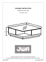 JWA HOFFMAN 73679 Assembly Instruction Manual предпросмотр