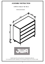 Предварительный просмотр 1 страницы JWA JARVIS 74675 Assembly Instruction Manual