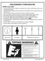 Предварительный просмотр 2 страницы JWA KNAPP 73681 Assembly Instruction Manual