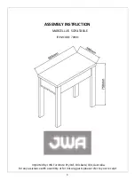 Preview for 1 page of JWA Marcellus 70901 Assembly Instruction Manual