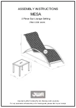 Предварительный просмотр 1 страницы JWA MESA 68259 Assembly Instructions Manual