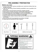 Предварительный просмотр 2 страницы JWA MORA 71175 Assembly Instruction Manual