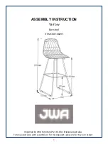 JWA Yarrow 68205 Assembly Instruction Manual предпросмотр