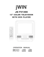 Preview for 1 page of jWIN JD-TV1300 Operation Manual