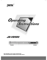 Preview for 1 page of jWIN JD-VD500 Operating Instructions Manual