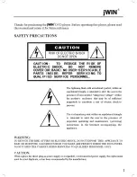 Preview for 3 page of jWIN JD-VD500 Operating Instructions Manual