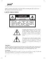 Preview for 3 page of jWIN JD-VD503 Operating Instructions Manual